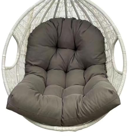 Schaukelstuhl Kissen, Weiche Terrassen Hängesessel Kissenauflage für Draußen und Drinnen Eier Hängekorb Stuhl, Eier Stuhl Kissen Weich für Drinnen und Draußen Möbel Liegestuhl (Color :Dark Gray