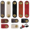 Ouligay 10pcs Leather Cable Straps Organizer Cord Ties for Electrical Cords, Charging Cable Organizer with Snap Closure, PU Leather Cord Keeper for Home, Office, Travel