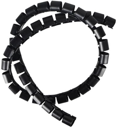 cord cover， 8mm Tube Diameter Spiral Cable Wire Wrap Tube PE Manage Cord Black for 3D Printer Part Wire Protection Tube Winding(5 meter)