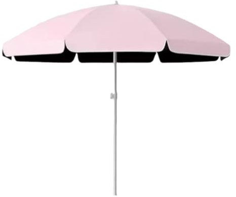 Portable Patio Umbrella, Height Adjustable Round Market Table Umbrella, UV Protection Picnic Parasol for Beach, Garden(Pink,180cm/6ft)