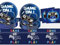 Juego de vajilla de fiesta, juego de decoración de cumpleaños, vajilla para fiestas de cumpleaños infantiles, juego de decoración de cumpleaños, decoración de fiestas, vajilla para fiestas (azul