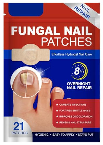 Fungal Nail Repair Patches – Extra Strong 8-Hour Repair Pads for Toenail Fungus, Ingrown Nail Relief & Damaged Nail Recovery, Softening and Essence