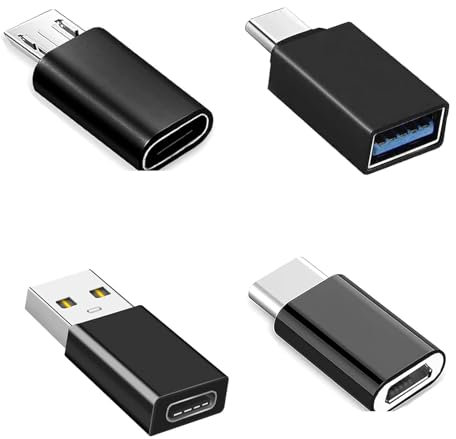 Genérico Adaptadores USB C, Adaptador USB C a USB 3.0 OTG, Adaptador USB C a Micro USB(4 Piezas)