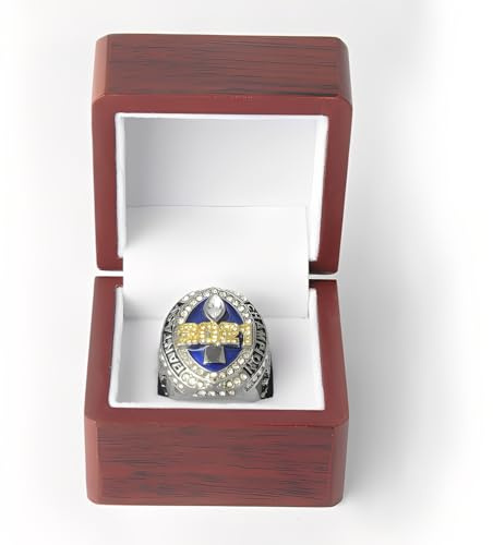 Huadafun 2021 Fantasy Football Champion Ring Replik – FFL Liga Sieger Trophäe für Herren & Fans, Rugby Sammlerstück Geschenk, Sport Souvenir Deko,Size14#