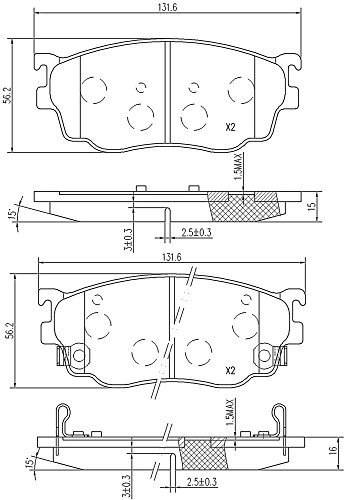 Mapco 6743 Bremsbeläge (4 Stück) | Kompatibel mit: MAZDA 323 F VI Schrägheck, 323 S VI Stufenheck, 626 V, 626 V Hatchback, 626 V Station Wagon, PREMACY