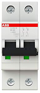 ABB S200M MCB Leitungsschutzschalter Typ B, 2-polig 63A 440V, Abschaltvermögen 10 kA System Pro M Compact