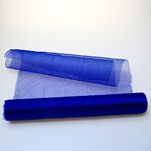 Crashorganza-Tischläufer Royalblau - 28 cm breit - Rolle 5 Meter - 68280 72-R 280
