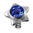Trend Agent Dermal Anchor Aufsatz - Stern mit Stein 3mm blau