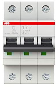 ABB S200 MCB Leitungsschutzschalter Typ K, 3-polig 6A 440V, Abschaltvermögen 6 kA System Pro M Compact