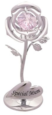 Rose / Blume / Muttertagsblume mit Swarovski-Stein