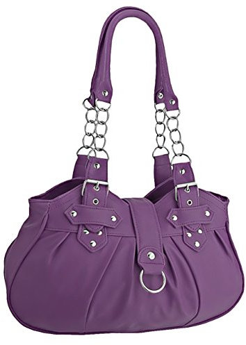 EyeCatchBags - Huron Damen Schultertasche/Handtasche aus Kunstleder Purple