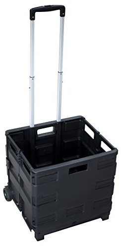 Pavo – Premium klappbarer Transportwagen, Tragkraft 20 kg (45 l), leichte Faltbare Aluminiumkiste mit Teleskopgriff und robusten Rädern – 8053919