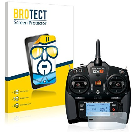 BROTECT Schutzfolie für Spektrum DX6 | 2 Stück Transparenter Displayschutz Made in Germany Klare Displayschutz-Folie Clear Einfache Montage Case-Friendly