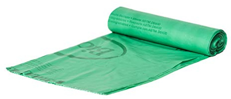 BioBag (USA) The Original Compostable Bag, 33 Gallon, 120 Count, 100% Certified Compostable Trash Bag Liners for Food Waste, Extra Strong and Durable, Trash Bag