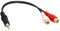 C&E 3.5mm Stereo Male to Dual RCA Female Red & White Audio Adapter Cable, 6 Inch, CNE499012
