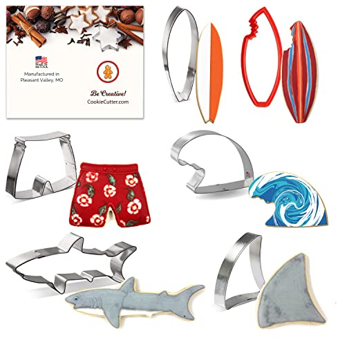 CookieCutterCom Surfs Up Cookie Cutter 6 Pc Set