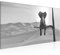 Runa Art Wandbild Afrika Elefant 1 Teilig 100 x 40 cm Modern Bild auf Vlies Leinwand Sonnenuntergang Wohnzimmer Schlafzimmer Schwarz Weiss 002012c