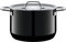 Silit Zeno Black Kochtopf groß 24cm, Metalldeckel, Fleischtopf Induktion 6,4l, Silargan Funktionskeramik, schwarz