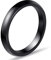PAURO Damen Ring Keramik 3Mm Comfort Fit Hochzeitsband Einfachen Poliert Schwarz Größe 57