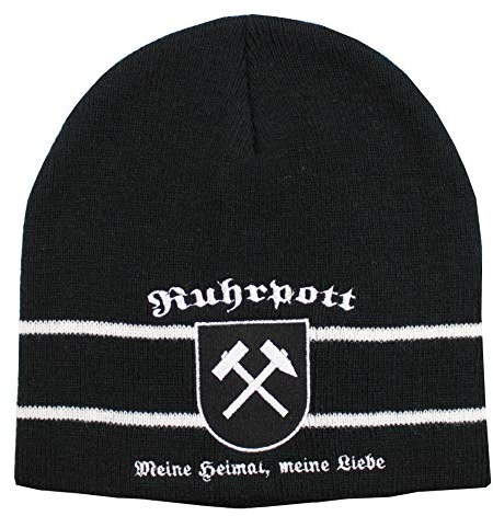 Yantec Fans Ruhrpott Mütze Schwarz Fanhut Fußball Fans Unisex Erwachsene Mütze