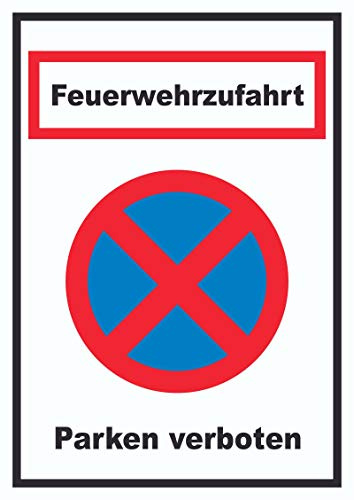 HB-Druck Feuerwehrzufahrt Parken verboten Schild A3 (297x420mm)