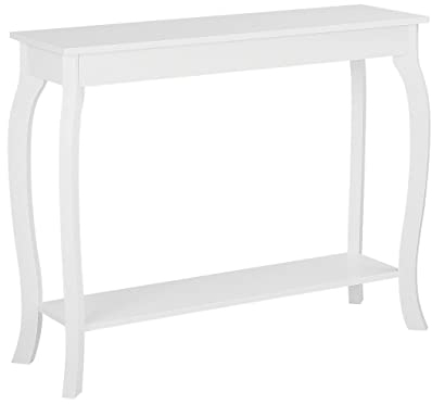 Beliani Tavolino consolle in MDF verniciato bianco