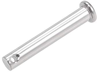 sourcing map Spilli a foro singolo, 8 mm x 50 mm, testa piatta, in acciaio inox 304, perno per cerniera