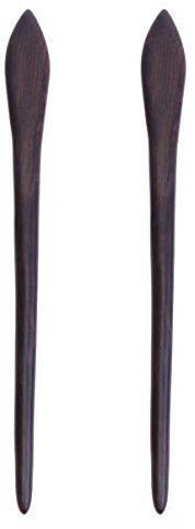 Lot de 2 barrettes à cheveux en bois sculptées à la main