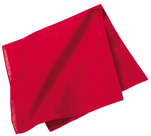 modAS Vierecktuch Totenköpfe 54x54cm | Halstuch Kopftuch Pirat Schwarz | Bandana Baumwolle Baumwolltuch (rot)