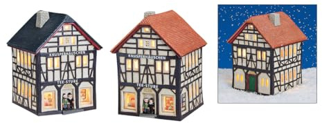 Wurm - Windlicht Teestube Knusperhaus Bonn 2-Fach sort, B12 x T12 x H16 cm