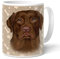 LABRADOR CHOCOLATE 41 (D) - Kaffeetasse, Becher, Teetasse aus hochwertiger Keramik. Kaffeebecher mit schöner Grafik und tollen Spruch in englischer Sprache.