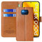 FMPCUON Hülle für Xiaomi Poco X3 NFC/Poco X3 Pro/Poco X3 Handyhülle [Standfunktion][Magnetverschluss] Tasche Flip Case Schutzhülle lederhülle klapphülle für Xiaomi Poco X3 NFC Braun