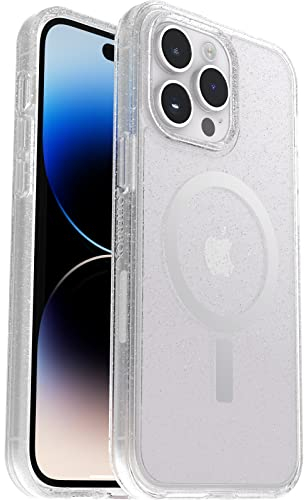 OtterBox Symmetry+ Clear Case for iPhone 14 Pro Max for MagSafe, Shockproof, Drop proof, Protective Thin Case, 3x Tested to Military Standard, Antimicrobial Protection, Stardust