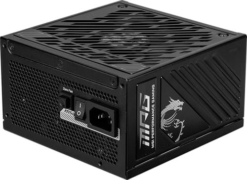 MSI MPG A850GS PCIE5 Power Supply Unit, 850W, 80 PLUS Gold, ATX 3.1, PCIe 5.1 50 series GPU Support,Native 12V-2x6, Cables with Dual-color 12V-2x6 connectors, ATX PSU, Embossed Jacket Cables