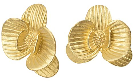 Morobor bouton d'orchidée papillon en laiton, 2pcs bouton de forme d'orchidée papillon minimaliste moderne, bouton d'armoire décoratif en laiton massif avec vis de montage