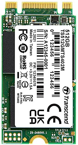 Transcend MTS402M 512 Go Interne M.2 PCIe NVMe SSD 2242 SATA III Retail TS512GMTS402M