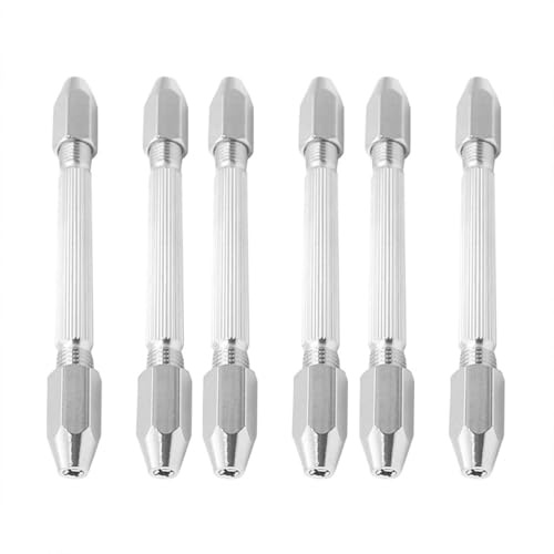 DOITOOL 6 Pcs Drill Model Mini Vise Mini Tools Pin Vise Hand T Tool Hand Auger Miniatures Miniature Tools Pin Vice Wire Tool Double Ended Pin Vise Double Head Pin Vise Watch Brass Set
