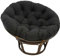 Yahbrra Papasansessel Kissen, Polster Bodenkissen für Schwenksessel, Rund Papasan Sessel, Polyrattan Sessel Durchmesser 100 cm und Kissenstärke 10-12cm (Color : Schwarz, Size : 100 * 100cm)