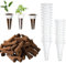 Homefantasy 50 Piezas Kit de Sistemas de Cultivo hidropónico,25 Piezas esponjas de Crecimiento de raíces,25 Piezas Maceta Hidropónica,para Sistema de Cultivo Hidropónico de Jardín,Interior