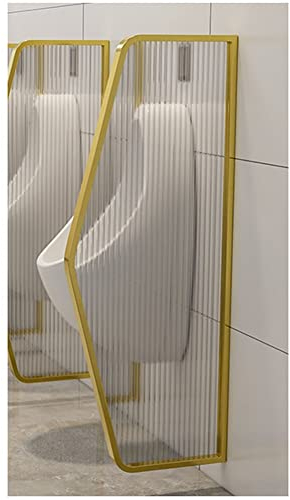 NOALED Urinal-Sichtschutz-Toilettentrennwand, Urinal-Sichtschutzplatten, wandmontierter Urinal-Trennschutz, Edelstahlrahmen und durchscheinende Glasscheibe