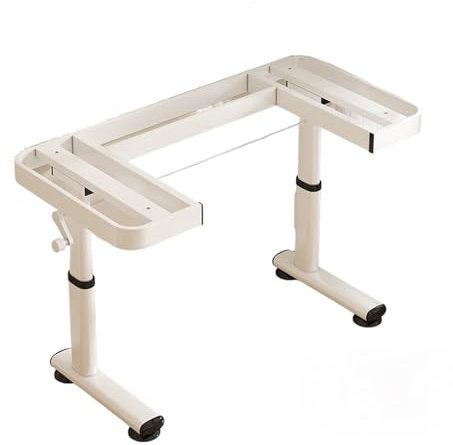 NOBBAT Höhenverstellbarer Stehpult Höhenverstellbarer Schreibtisch 80/100/120 cm Sitz-Steh-Pult Aufstehpult für das Home-Office(Weiß,120x60cm)