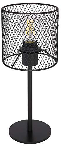 Globo Tischlampe Nachttischlampe LED Tischleuchte Leselampe Wohnzimmerlampe schwarz, Metallgeflecht, 7W 806lm warmweiß H 35 cm