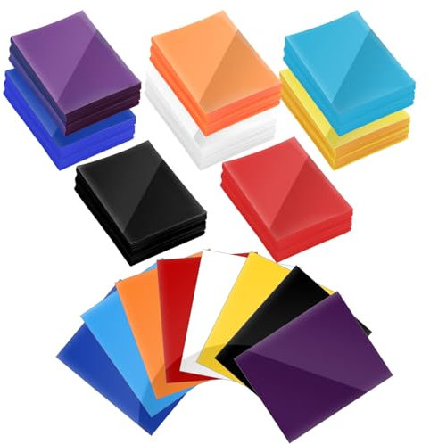 XIAQICA 500 Pezzi Bustine Carte 66 x 91mm Buste Proteggi Carte 8 Colori Soft Card Sleeves Bustine Protettive Card Sleeves Compatible con Varie Carte da Collezione Trasparenti PVC Bustine Carte