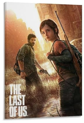 NJTIHG Poster The Last of Us Part II, zum Dekorieren von Räumen, Anime-Gemälde, Retro-Kunst, Ölgemälde, Leinwand, Wandkunst, 30 x 45 cm, Rahmenstil-18