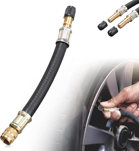 Comforty Universal Flexible Tire Valve Extenders,Universelle Flexible Reifenventilverlängerungen, Ventilverlängerung Autoventil für universelle Autos LKWs Motorräder Fahrräder, 100mm