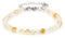 Echtes Citrin Edelstein Armband mit facettierten 4mm Perlen - Länge verstellbar - Heilstein Schutzstein Edelsteinarmband Glücksbringer Talisman Geschenk (Citrin, 16-21CM S)
