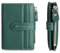 MOSOSA Geldbeutel Damen aus glattem und weichem Kunstleder Portemonnaie Damen klein Geldbörse Damen mit Zipper Münzfach Brieftasche,Grün