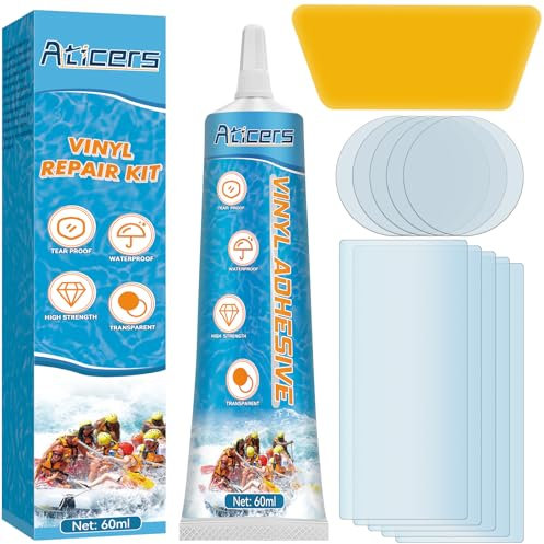 Kit de réparation de piscine à pataugeoire étanche, kit de réparation transparent pour jacuzzi, spas gonflables, lit gonflable, château gonflable et objets gonflables, tente, durable