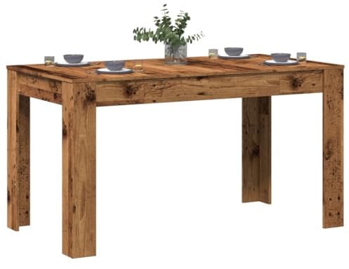 Myheimly Esstisch mit simplen Linien Küchentisch Esszimmertisch Speisetisch Tisch Esszimmer Küche Esszimmermöbel 140x74,5x76cm Holzwerkstoff Altholz