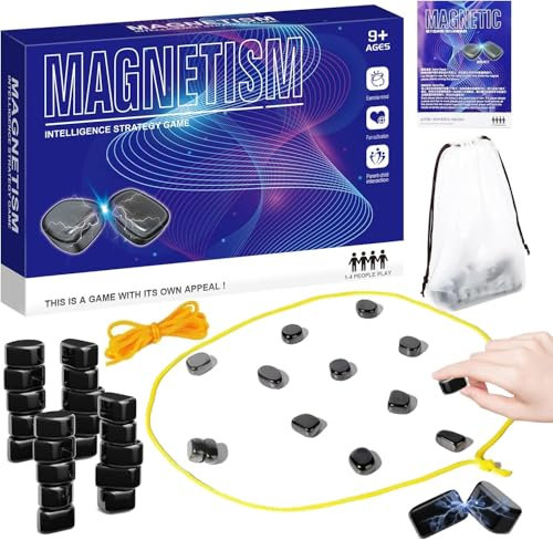 Magnetisches Schachspiel, 40 Stück Magnet Spiel, Tisch-Magnetspiel, Magnetisches Schachbrett Kampfschach mit Magneteffekt, Tragbares Schachbrett Magnetisch